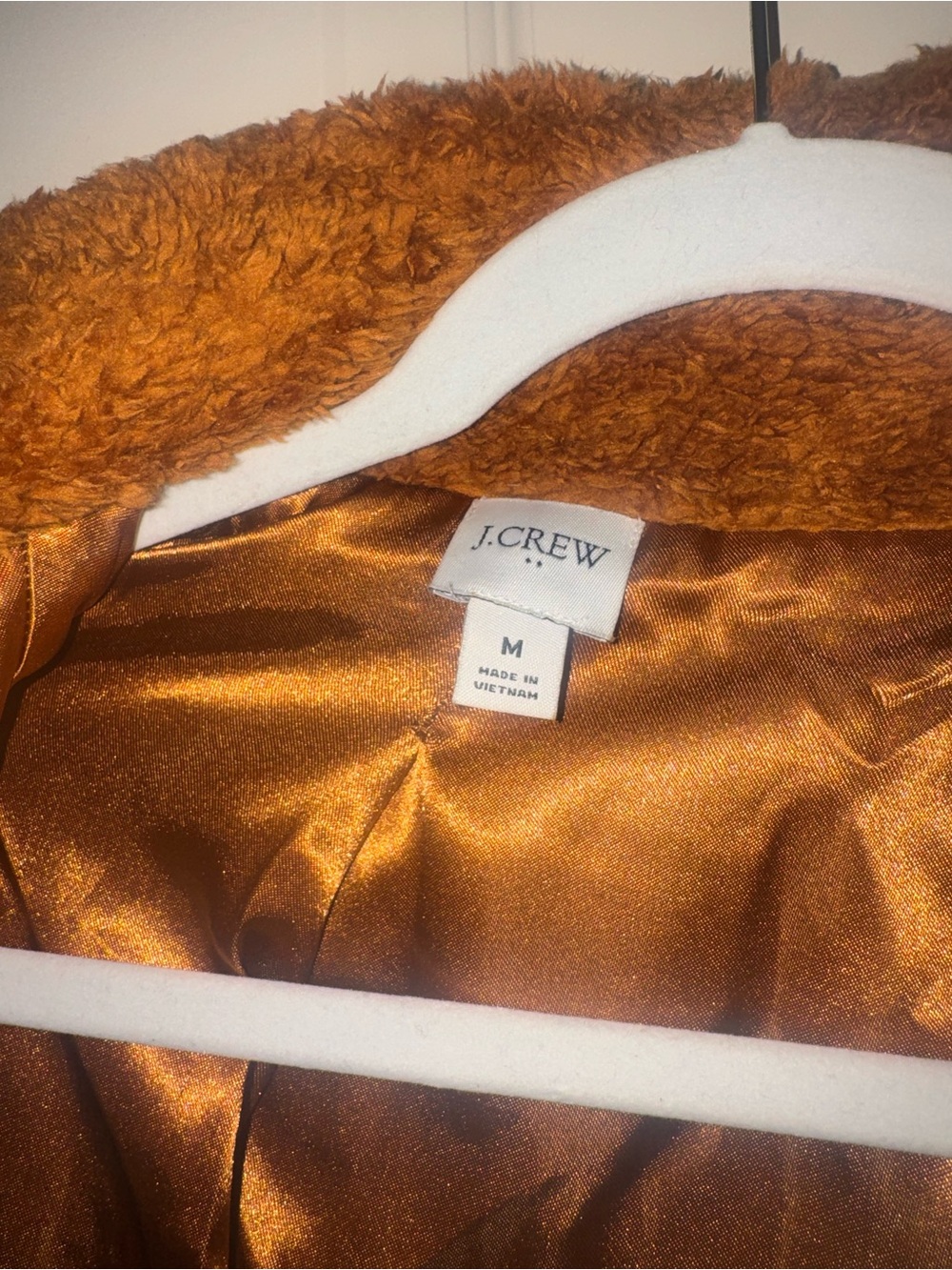 🐻✨J.Crew Teddy Fleece Jacket | Brown Sherpa Full Zip | Size Medium ✨ - Picture 4 of 8